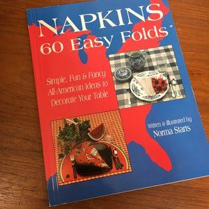 Napkins 60 easy folds book Vtg